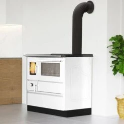 Cuisinière à Bois Alfa 85 G Eco Sortie Droite Blanc
