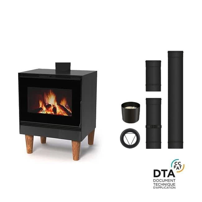 Pack poêle à bois Iseo - Option Ventilation - Sortie dessus Pack Poêle à Bois Iseo - Option Ventilation - Sortie Dessus -Top Chaleur pack poele a bois iseo option ventilation sortie dessus pack poele a bois iseo tuyaux raccordement sortie dessus 3