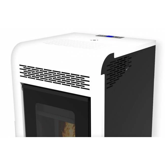 Pack poêle à granulés canalisable Vulcano + Kit d'installation sortie arrière Pack Poêle à Granulés Canalisable Vulcano + Kit D'installation Sortie Arrière -Top Chaleur pack poele a granules canalisable vulcano kit d installation sortie arriere vulcano 15 bianca frontale 1 1