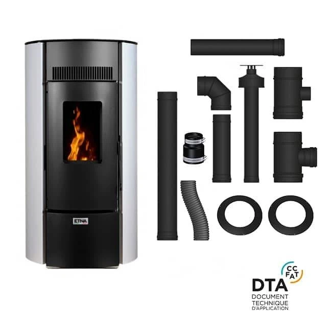 Pack Poêle à granulés étanche Giuliana + Kit d'installation ventouse Pack Poêle à Granulés étanche Giuliana + Kit D'installation Ventouse -Top Chaleur pack poele a granules etanche giuliana kit d installation ventouse pack poele a granules etanche giuliana 9 kw tuyaux raccordement sortie arriere rallonge 5