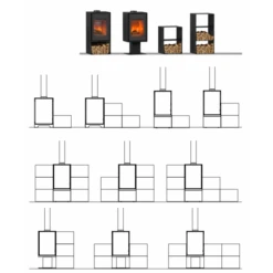 Poêle à Bois Domino Avec Pied 6 Poêle à Bois Domino Avec Pied -Top Chaleur poele a bois domino avec pied assemblage modula 8