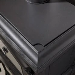 Poêle à Bois Isotta Forno EVO Noir Anthracite -Top Chaleur poele a bois isotta forno evo noir anthracite poele a bois isotta noir angle