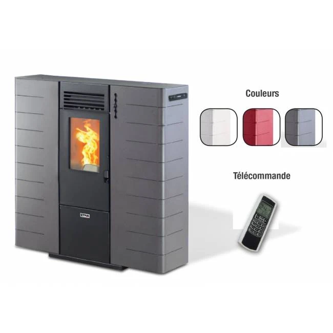 Poêle à granulés Canalisable extra plat Ricanto Poêle à Granulés Canalisable Extra Plat Ricanto -Top Chaleur poele a granules canalisable extra plat ricanto poele ricanto10kw