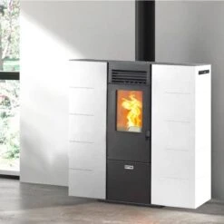 Poêle à Granulés Extra Plat Orcino -Top Chaleur poele a granules extra plat orcino orcino blanc