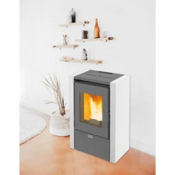 Poêle à Granulés "Mignon" -Top Chaleur poele a granules mignon large mignon blanc