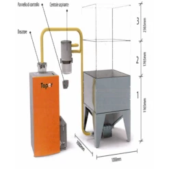 Silo / Réserve à Granulés Pour Chargement Pneumatique 450Kg